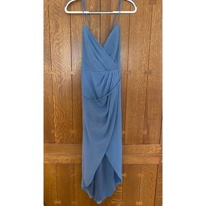 David’s Bridal Tulip Hem Chiffon Midi Dress